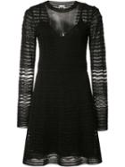 M Missoni Pleated Trim Dress, Women's, Size: 40, Black, Polyester/cotton/viscose/polyamide