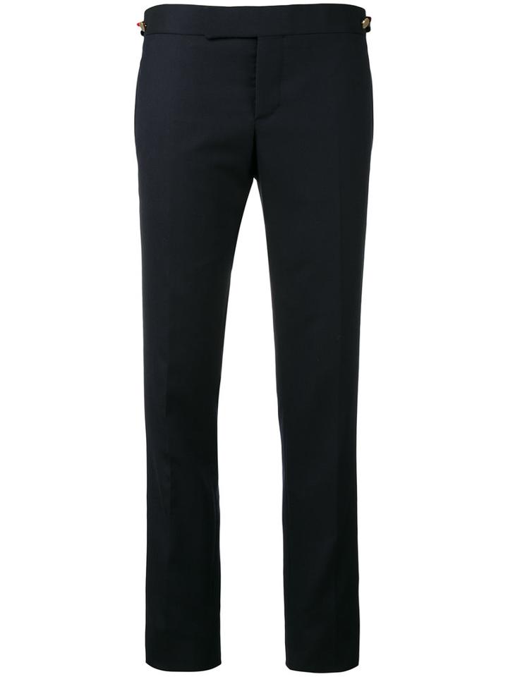 Thom Browne - Low-rise Side Tab Trousers - Men - Cupro/wool - 00, Blue, Cupro/wool