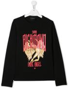 John Richmond Junior Teen Dark Angel Jersey Top - Black