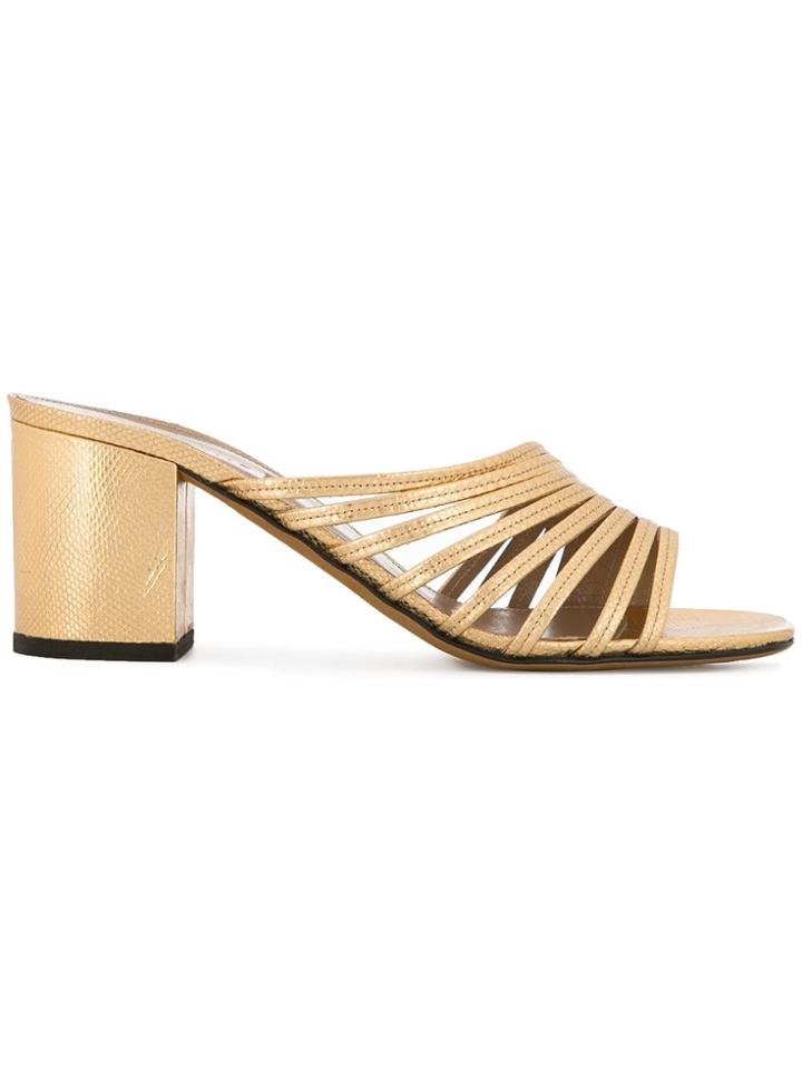 Alumnae Heeled Slippers - Metallic