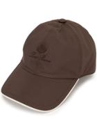 Loro Piana Logo Embroidered Cap - Brown