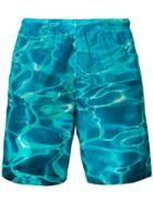 Prada Water Print Swim Shorts - Blue