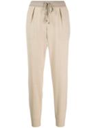 Lorena Antoniazzi Drawstring Fitted Trousers - Neutrals