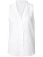 Equipment Sleeveless Shirt, Women's, Size: S, White, Linen/flax