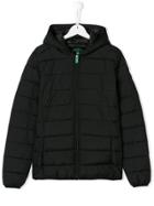 Save The Duck Kids Teen Hooded Padded Jacket - Black