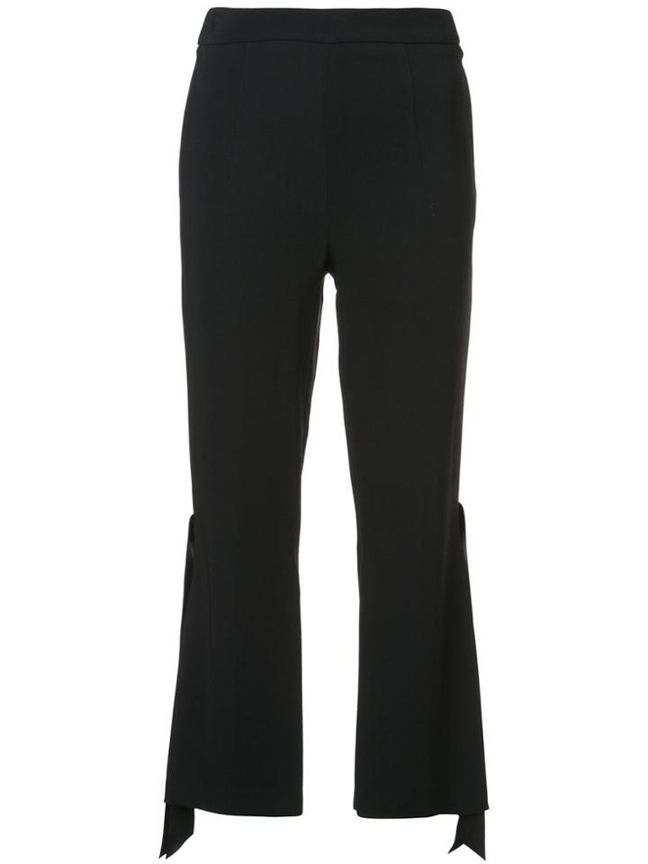 Cushnie Et Ochs Asymmetric Flared Trousers - Black