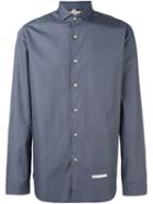 Dnl Classic Spread Collar Shirt, Men's, Size: 41, Blue, Cotton/polyamide
