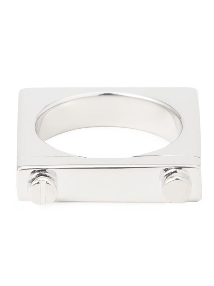 Miansai Squared Ring, Women's, Size: 6, Metallic, Sterling Silver