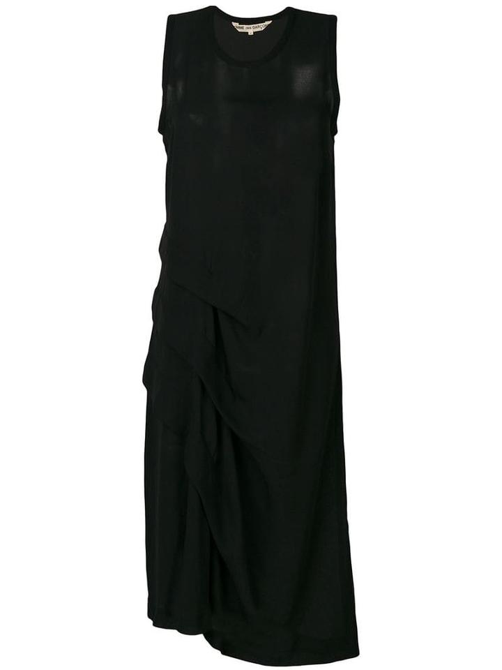 Comme Des Garçons Pre-owned Draped Sleeveless Dress - Black
