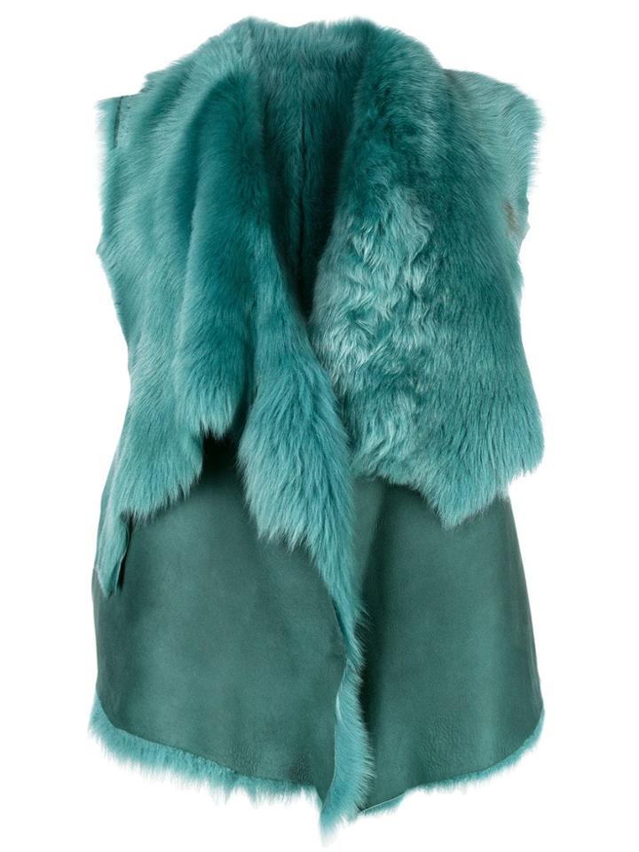 Desa 1972 Asymmetric Gilet - Green
