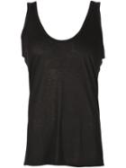 The Row Scoop Neck Tank Top, Women's, Size: S, Black, Viscose