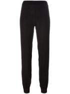Fendi Side Stripe Pants, Women's, Size: 40, Black, Cotton