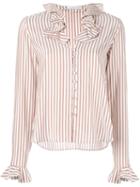 J.w.anderson Striped Blouse, Women's, Size: 8, Nude/neutrals, Silk