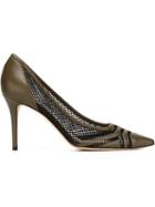 Jimmy Choo Hettie Pumps, Women's, Size: 39, Green, Leather/polyester