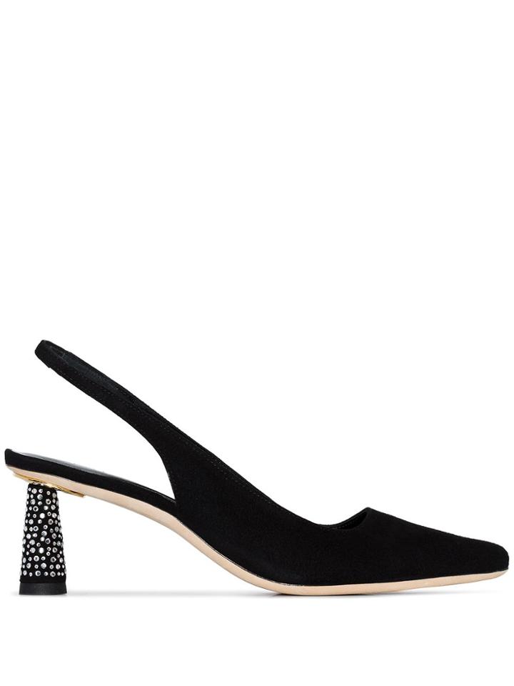 By Far Diana 55mm Slingback Pumps - Black