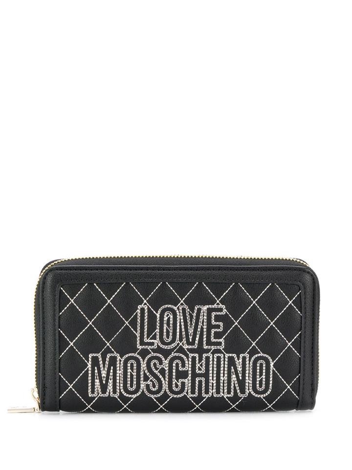 Love Moschino Quilted Wallet - Black