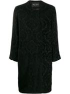 Etro Brocade Collarless Coat - Black