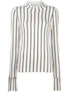 Aalto Striped Sweater, Women's, Size: 36, White, Viscose/spandex/elastane