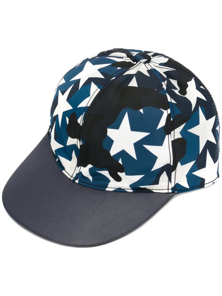 Valentino Valentino Garavani Star Camouflage Cap - Blue