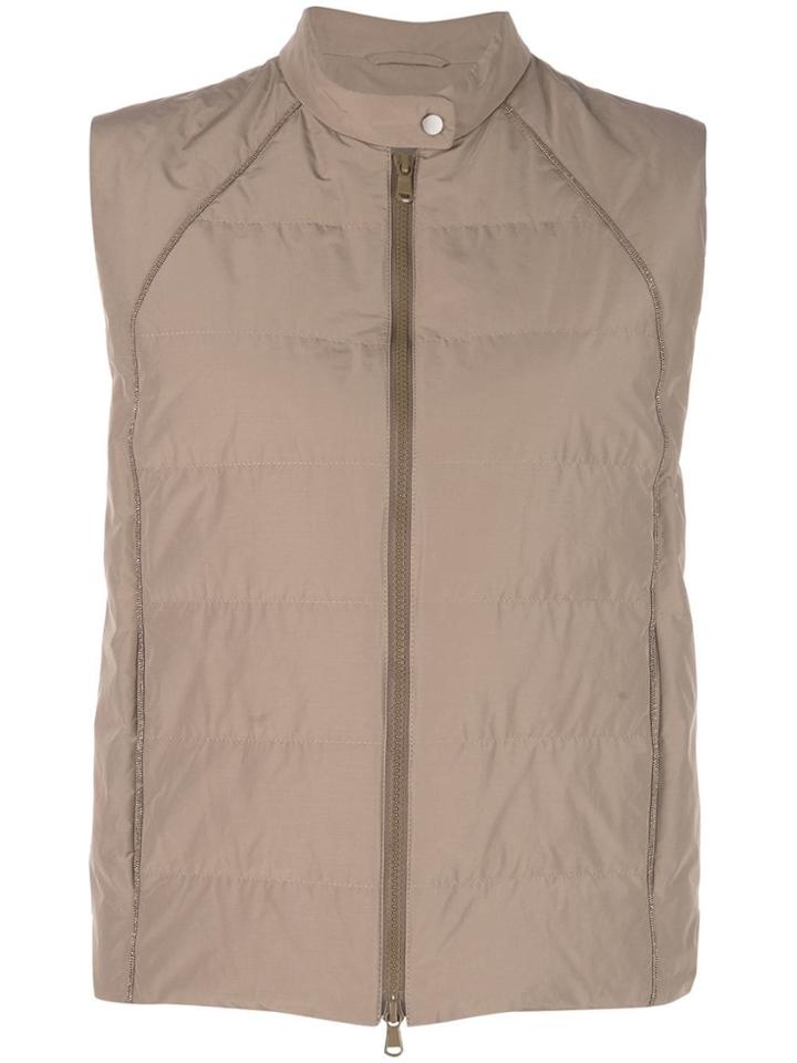 Brunello Cucinelli Zipped Gilet - Brown