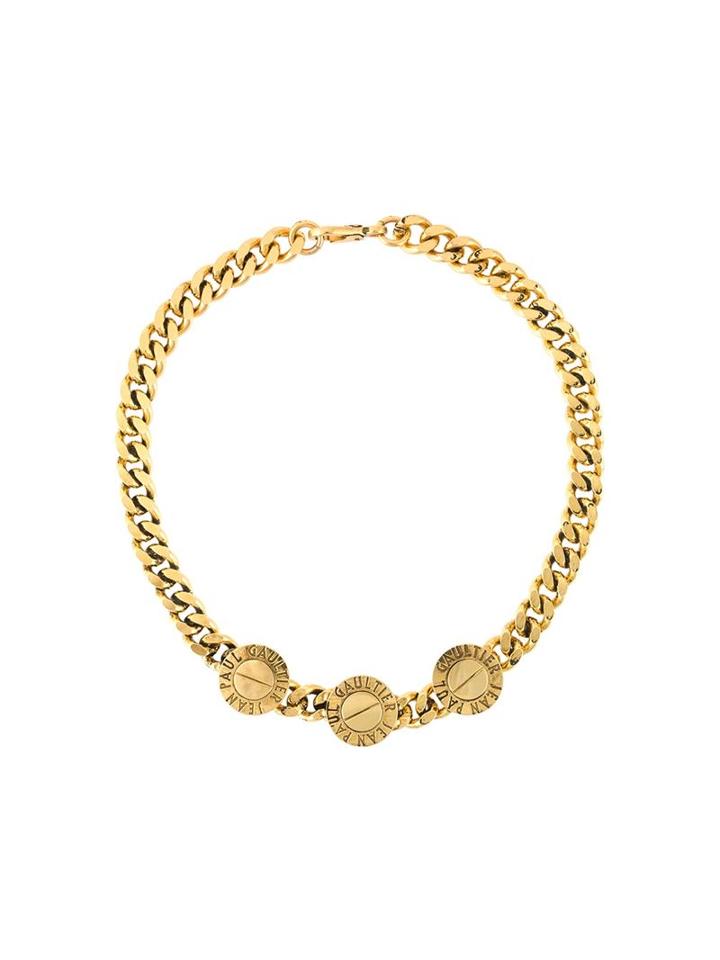 Jean Paul Gaultier Vintage Chain Link Choker, Women's, Metallic