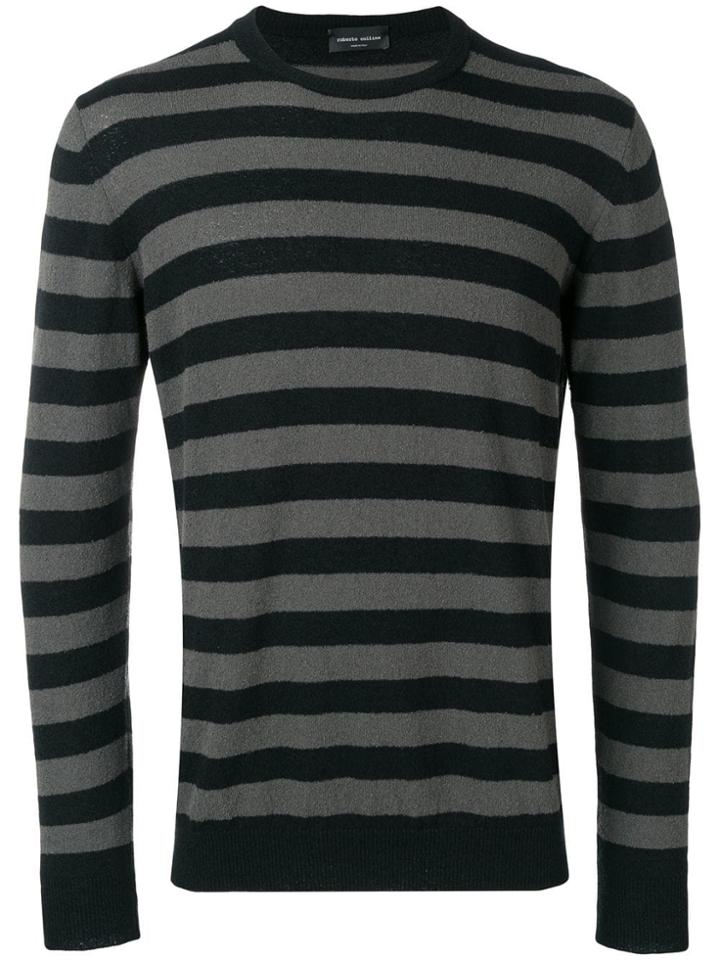 Roberto Collina Striped Knit Sweater - Grey