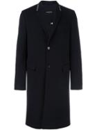 Valentino 'rockstud' Single Breasted Coat, Men's, Size: 48, Black, Virgin Wool/wool/viscose/lyocell