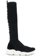 Msgm Logo Sock Boots - Black