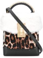 The Volon Leopard Mini Box Bag - Brown