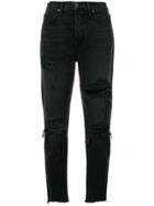 Grlfrnd Distressed High-rise Jeans - Black