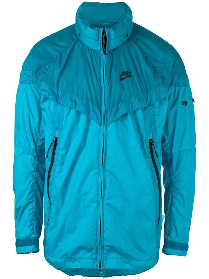 Nike Nikelab X Stone Island Pk Wind Runner Jacket, Men's, Size: Large, Blue, Polyamide/polyurethane