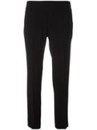 Alberto Biani Cropped Trousers, Women's, Size: 40, Black, Polyester/acetate/triacetate