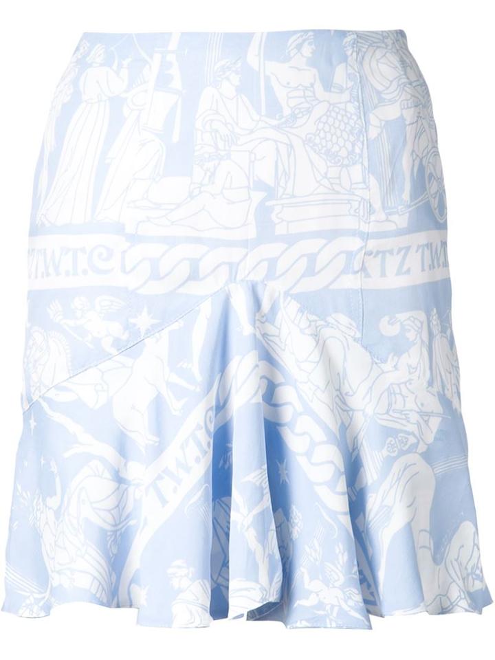 Ktz Frill Hem Printed Skirt