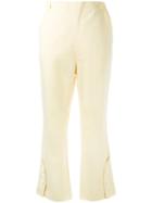 Marni - Cropped Sailor Trousers - Women - Cotton/linen/flax - 44, Women's, Yellow/orange, Cotton/linen/flax