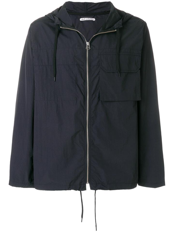Our Legacy Cargo Pocket Hooded Jacket - Blue