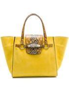 Ermanno Scervino Animal Print Details Shopper Tote - Yellow