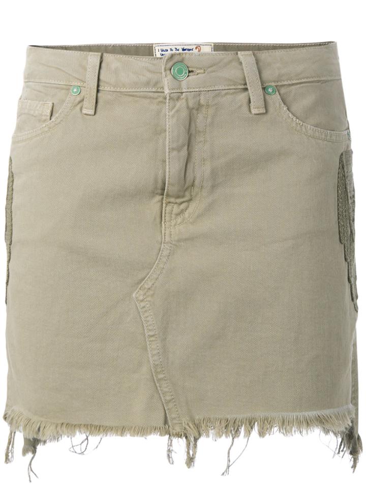 Sandrine Rose Denim Mini Skirt - Green
