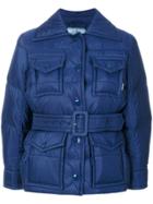 Prada Four Pocket Padded Jacket - Blue