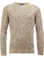 Roberto Collina Crew Neck Jumper, Men's, Size: 52, Nude/neutrals, Cotton/linen/flax/polyamide/viscose
