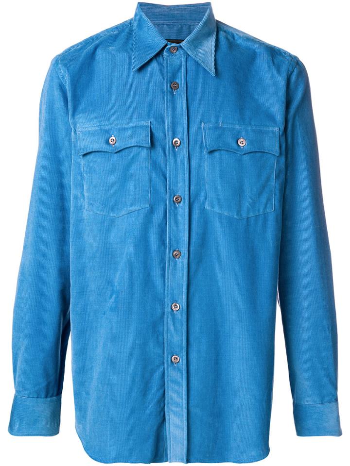 Prada Pocket Corduroy Shirt - Blue