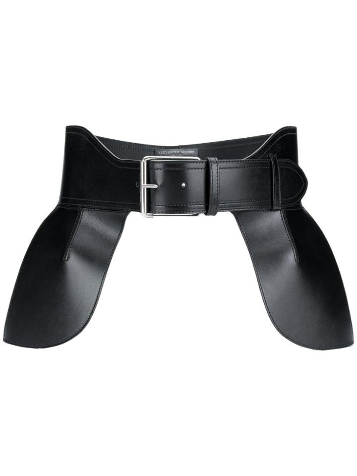 Alexander Mcqueen Peplum Corset Belt - Black