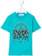 Stone Island Kids - Logo Print T-shirt - Kids - Cotton - 3 Yrs, Toddler Boy's, Blue