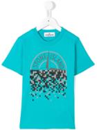 Stone Island Kids - Logo Print T-shirt - Kids - Cotton - 3 Yrs, Toddler Boy's, Blue