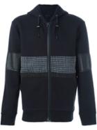 Lanvin Mixed Material Hoodie, Men's, Size: Small, Blue, Cotton/polyamide/virgin Wool