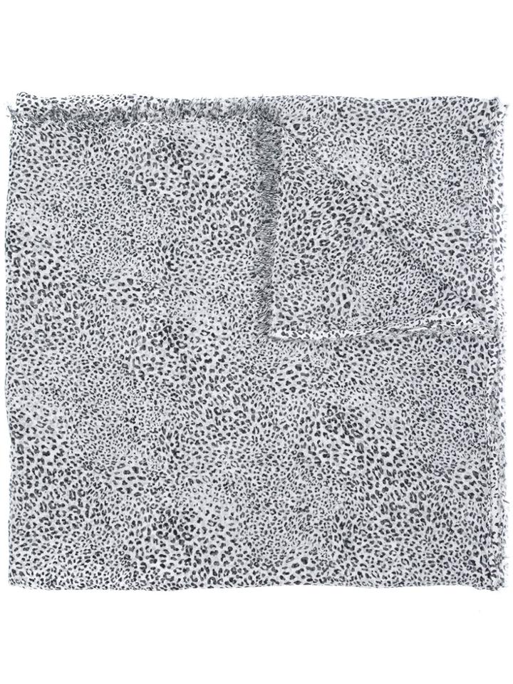 Faliero Sarti Leopard Print Scarf - Black