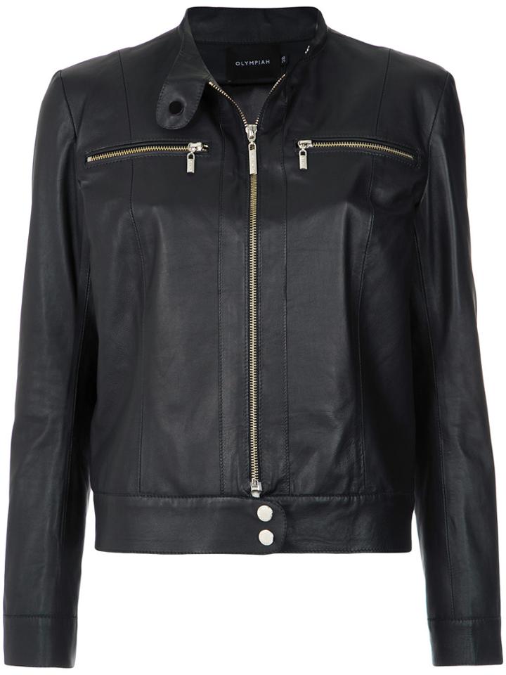 Olympiah Buttoned Collar Jacket - Black