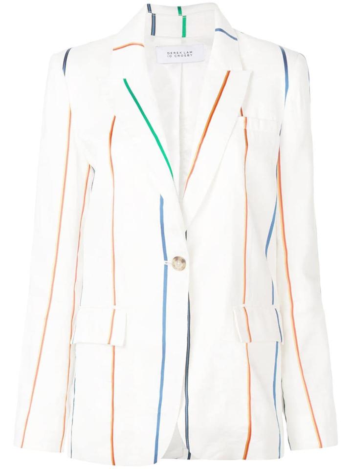 Derek Lam 10 Crosby Single Button Blazer - White