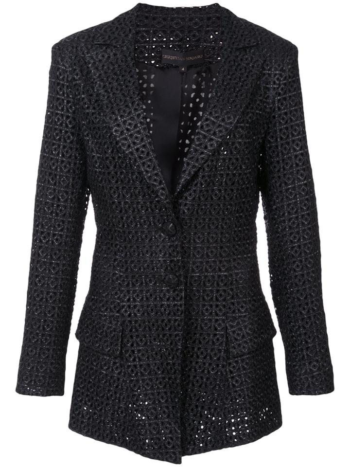 Christian Siriano Classic Fitted Blazer - Black