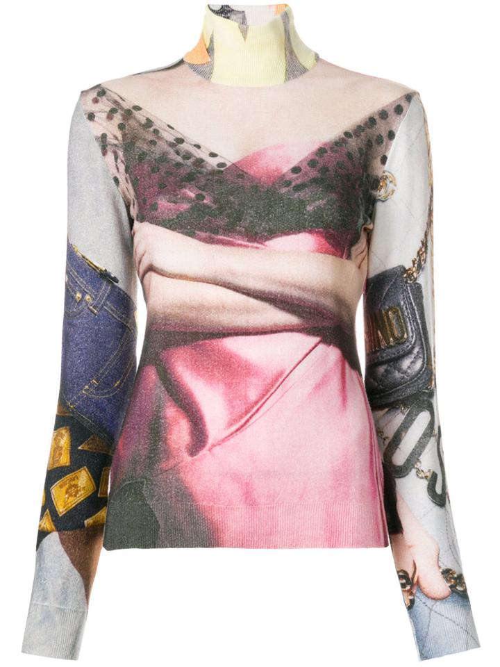 Moschino Abstract Print Turtleneck Sweater - Multicolour