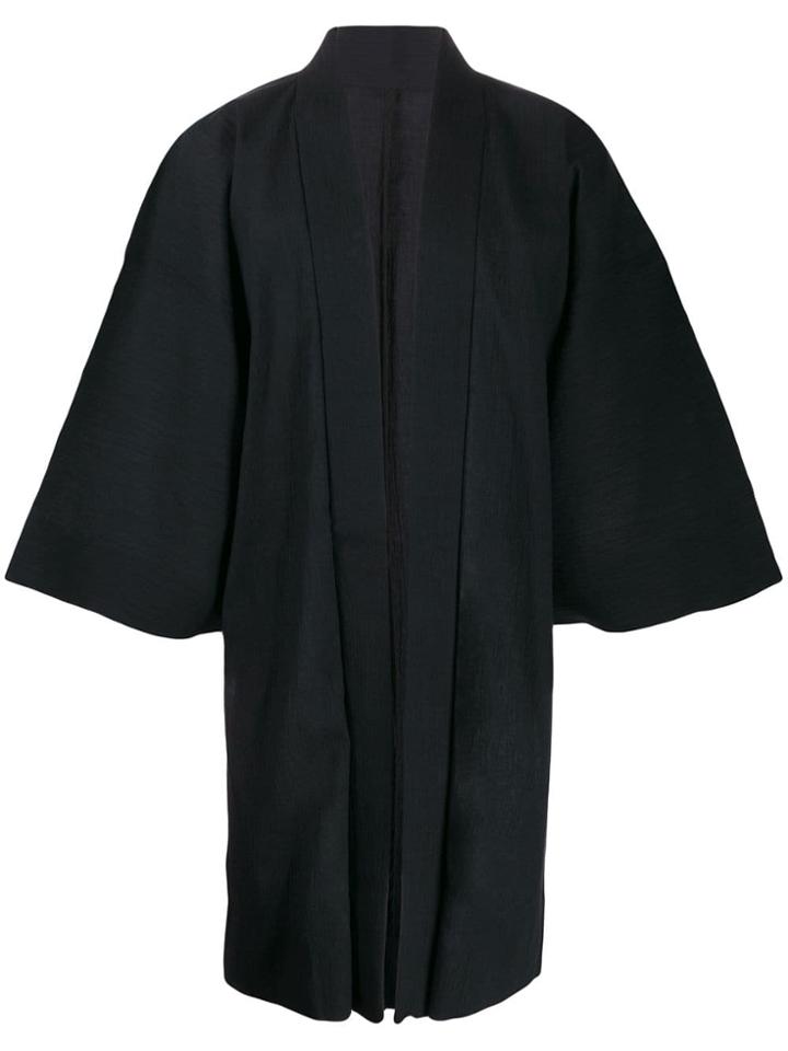 Y. & Sons Open Front Coat - Black